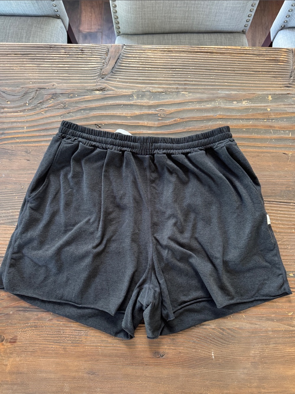Vuori Black Women's Athletic Lounge Shorts with drawstring